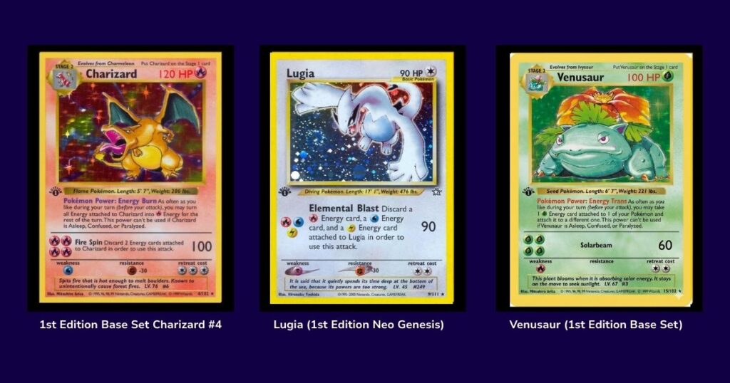 First Edition Holos from recognized sets - Best Pokemon Cards to Buy